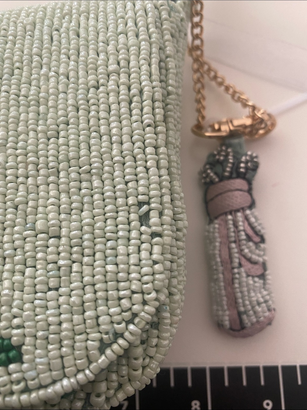 Golf Cart Beaded Shoulder Bag | Handmade Beaded Purse | Novelty Golf Bag - Picture 4 of 9